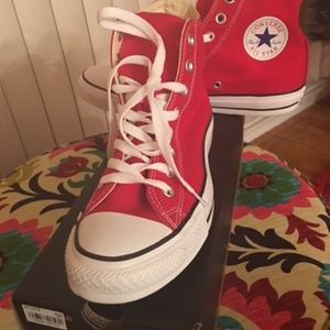 NEW Converse  High Top Sneakers Red Size 9.5
